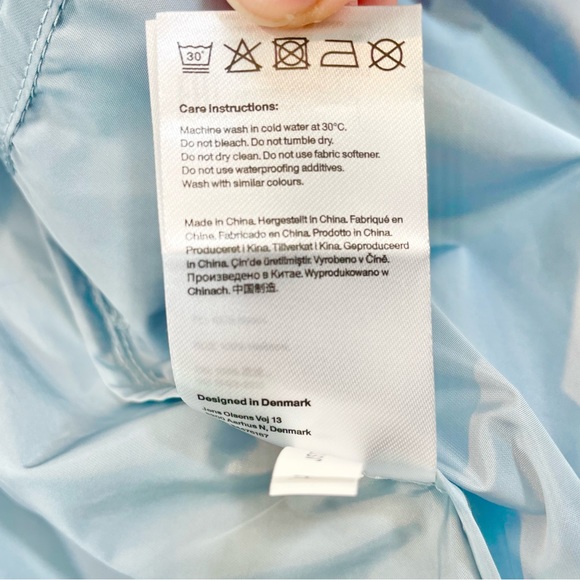 Rains Track Jacket Windbreaker Unisex Sky Blue Size Small Womens Mens NWOT - Picture 15 of 16